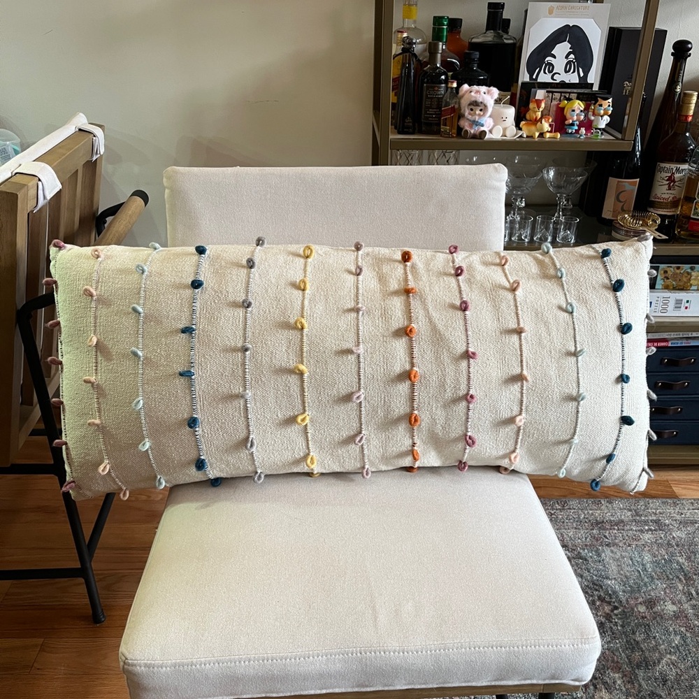 Colorful Pom-Pom Accent Pillow
